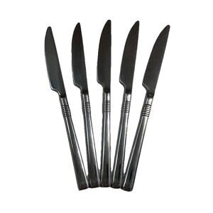 Martha Stewart MSE Stainless Bracelet French Solid Dinner Knives Lot of 5